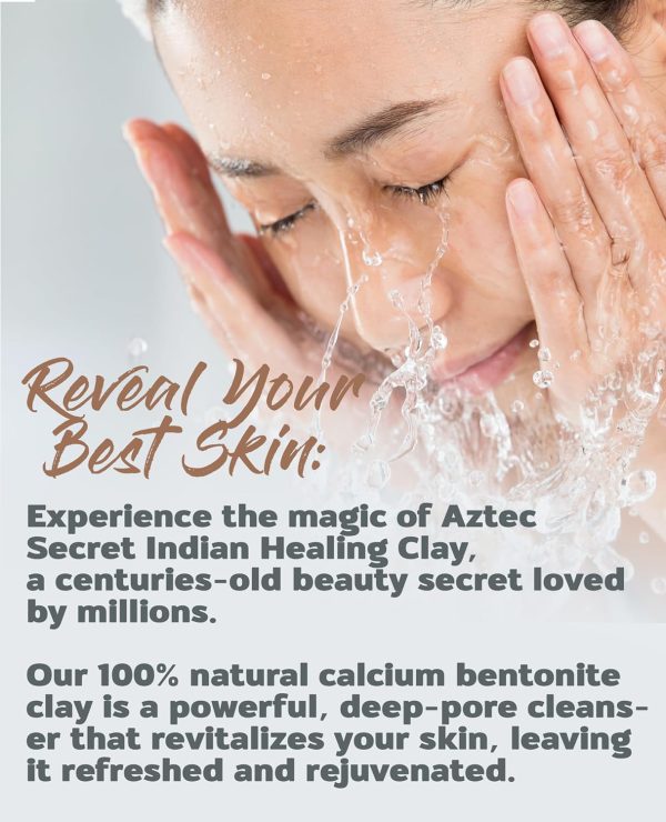 Aztec Secret Essential Indian Clay Mask Kit by Etana – 100% Natural Calcium Bentonite for Deep Pore Cleansing - Facial, Hair & Body Detox Set Wtih Accessories - Image 4