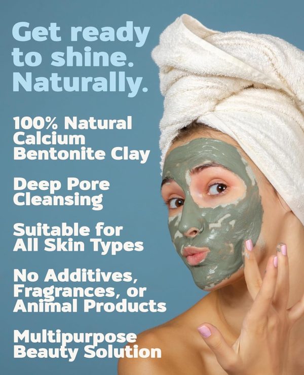 Aztec Secret Essential Indian Clay Mask Kit by Etana – 100% Natural Calcium Bentonite for Deep Pore Cleansing - Facial, Hair & Body Detox Set Wtih Accessories - Image 5