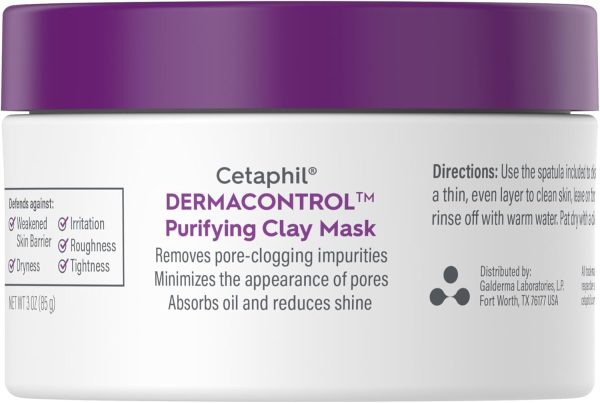 Cetaphil Clay Mask Pro, Dermacontrol Purifying Clay Face Mask with Bentonite Clay for Blackheads and Pores, Designed for Oily, Sensitive Skin, 3 Oz - Image 8