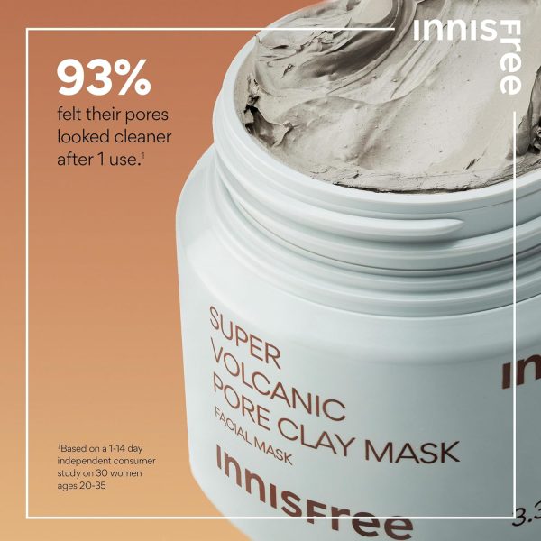 innisfree Super Volcanic Pore Clay Mask, Korean Pore Clearing Clay Mask with Volcanic Clusters and AHA - Image 3