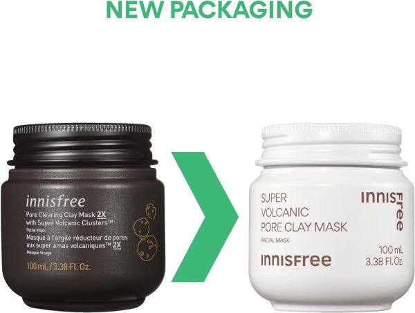 innisfree Super Volcanic Pore Clay Mask, Korean Pore Clearing Clay Mask with Volcanic Clusters and AHA - Image 8