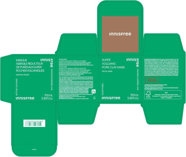 innisfree Super Volcanic Pore Clay Mask, Korean Pore Clearing Clay Mask with Volcanic Clusters and AHA - Image 10
