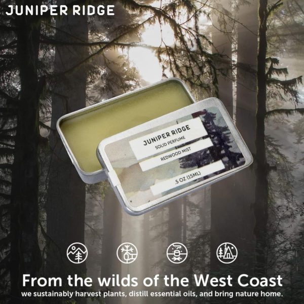 Juniper Ridge Redwood Mist Solid Perfume | Wild-Harvested Essential Oil Blend | Unisex Fragrance | Travel Friendly | 0.5 Oz Tin - Image 4