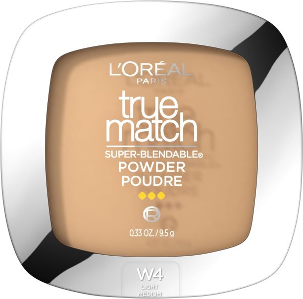 L'Oreal Paris True Match Super Blendable Oil Free Foundation Powder, W4 Light Medium, 0.33 oz, Packaging May Vary