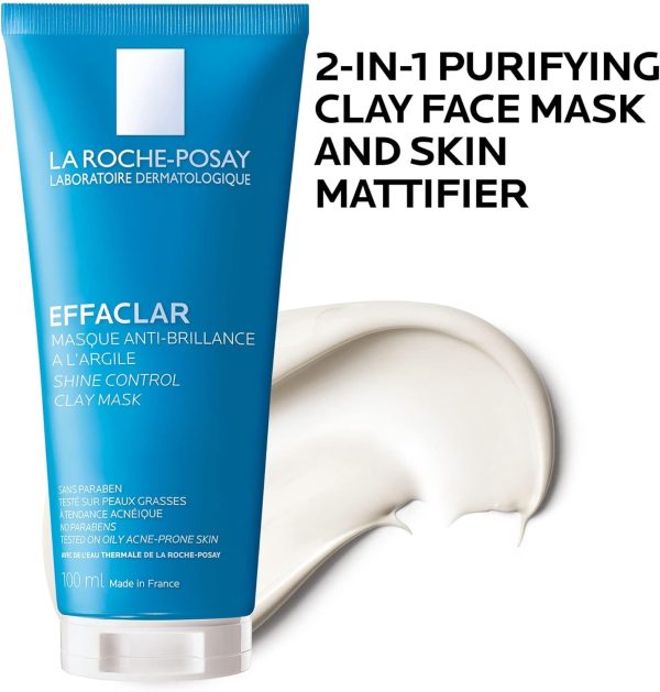 La Roche-Posay Effaclar Clarifying Clay Face Mask for Oily Skin, Unclogs Pores and Controls Shine Without Over-Drying, Packaging May Vary - Image 5