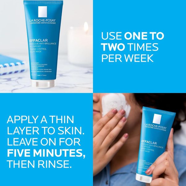 La Roche-Posay Effaclar Clarifying Clay Face Mask for Oily Skin, Unclogs Pores and Controls Shine Without Over-Drying, Packaging May Vary - Image 6