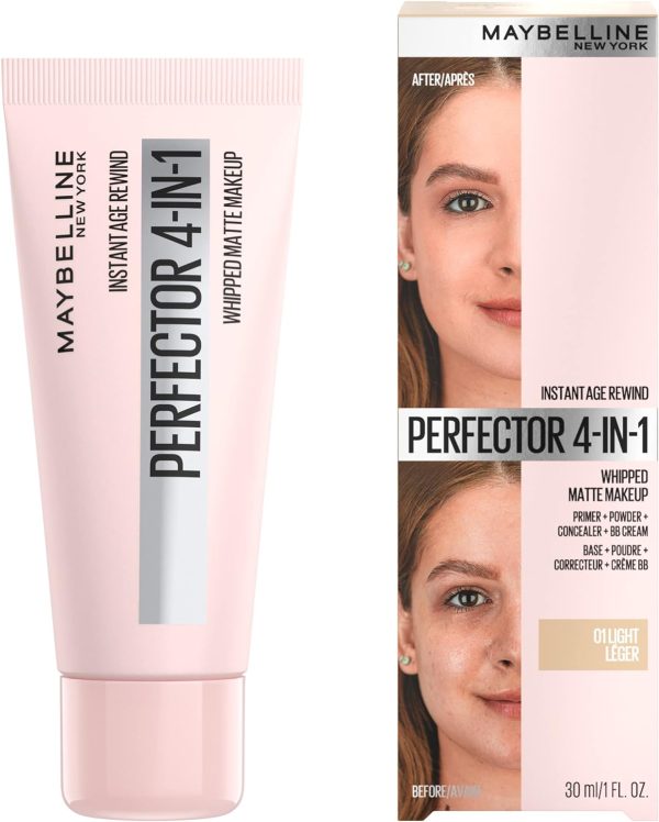 Maybelline Instant Age Rewind Instant Perfector 4-In-1 Matte Makeup, 01 Light, 1 Count - Image 2