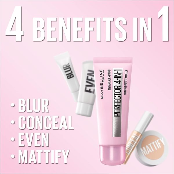 Maybelline Instant Age Rewind Instant Perfector 4-In-1 Matte Makeup, 01 Light, 1 Count - Image 5