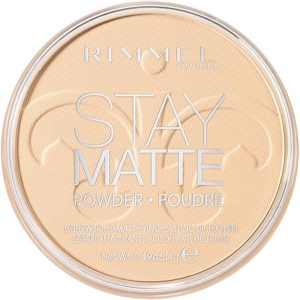 Rimmel London Stay Matte - 001 Transparent - Pressed Powder, Lightweight, High Coverage, Shine Control, 0.49oz