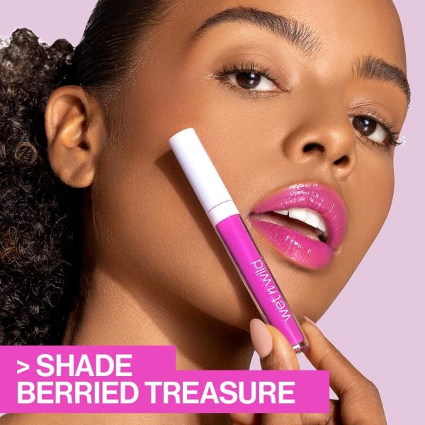 wet n wild Bare Focus Clarifying Finishing Powder Matte Pressed Setting Powder Medium-Tan and Mega Slicks Lip Gloss Long Lasting Hyaluronic Acid High Shine Crystal Clear - Image 6