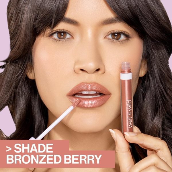 wet n wild Bare Focus Clarifying Finishing Powder Matte Pressed Setting Powder Medium-Tan and Mega Slicks Lip Gloss Long Lasting Hyaluronic Acid High Shine Crystal Clear - Image 7